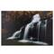24" x 24" Nature’s Woods Autumn Waterfall Scene Canvas Wall Art